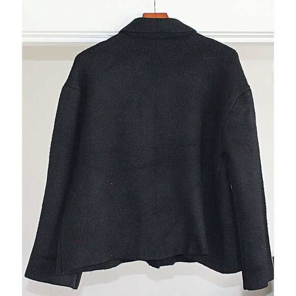 ATM - Large Oversize - Novelty Blend Sweater Jacket (Coatigan) in Black - Picture 4 of 13
